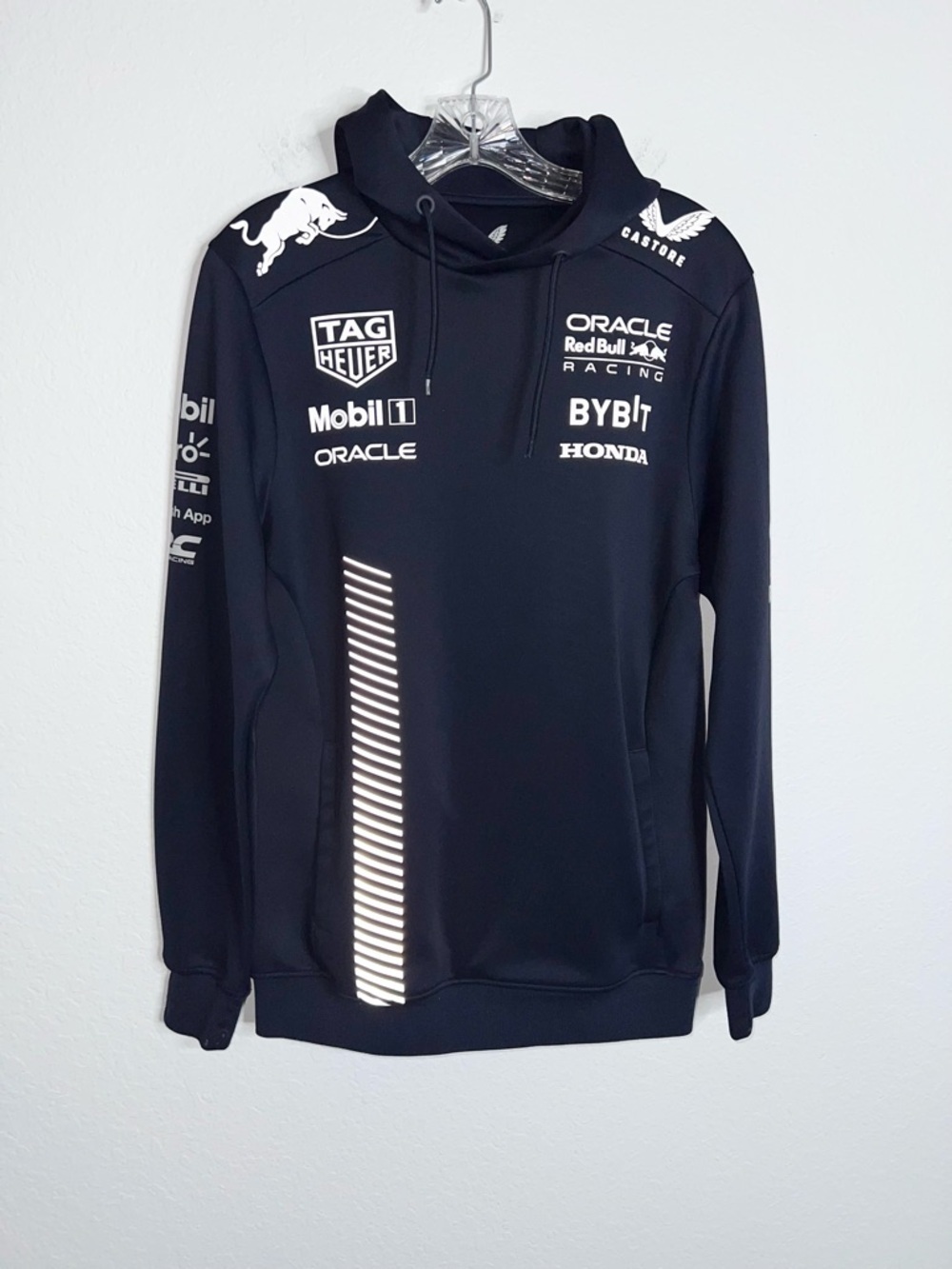 Castore Oracle Red Bull Racing Hoodie Men XS Navy Pullover Sweatshirt Las Vegas